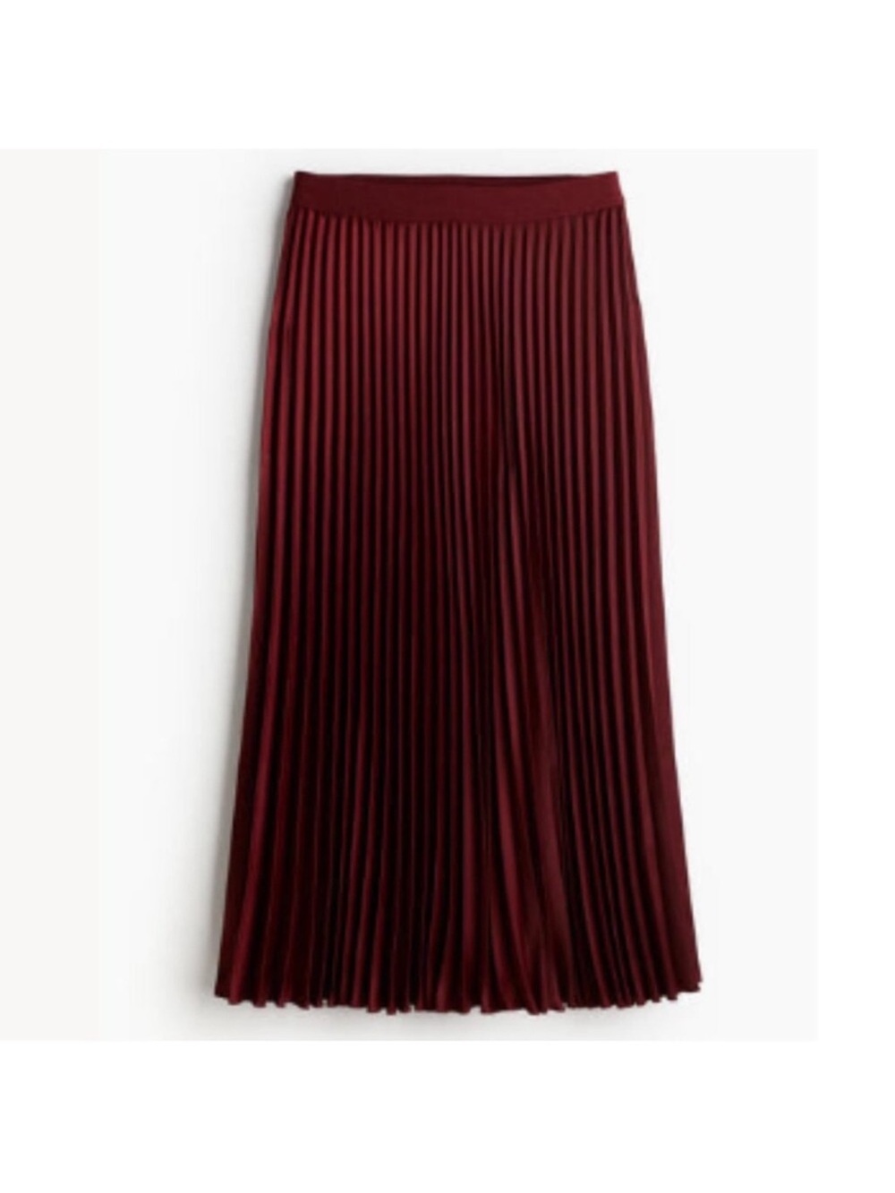 H&M Burgundy Pleated Skirt